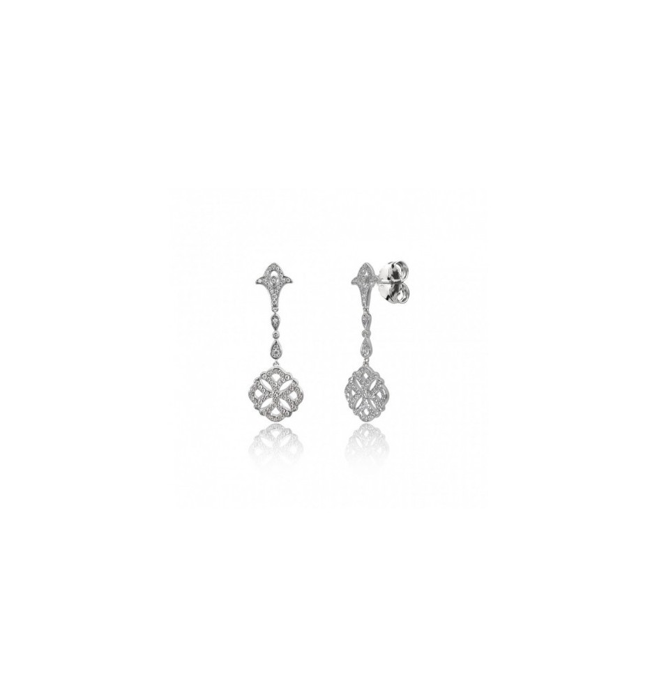 Pendientes plata de ley y circonitas Camaleoni WP145/LP