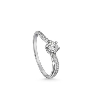 Anillo compromiso en  plata 1ª ley 12301AN