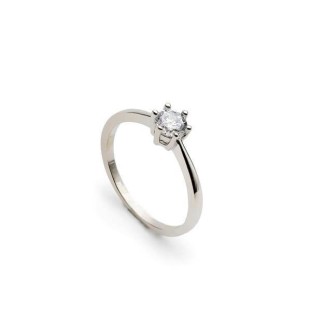 Anillo compromiso en  plata 1ª ley 20053AN