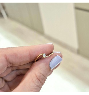 Anillo oro amarillo 18 kts y circonita 9481/z