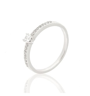 Anell compromís en or blanc 18kts circonitas 7202SB