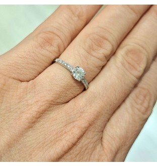 Anillo compromiso oro blanco 18kts circonitas 9370/BZ