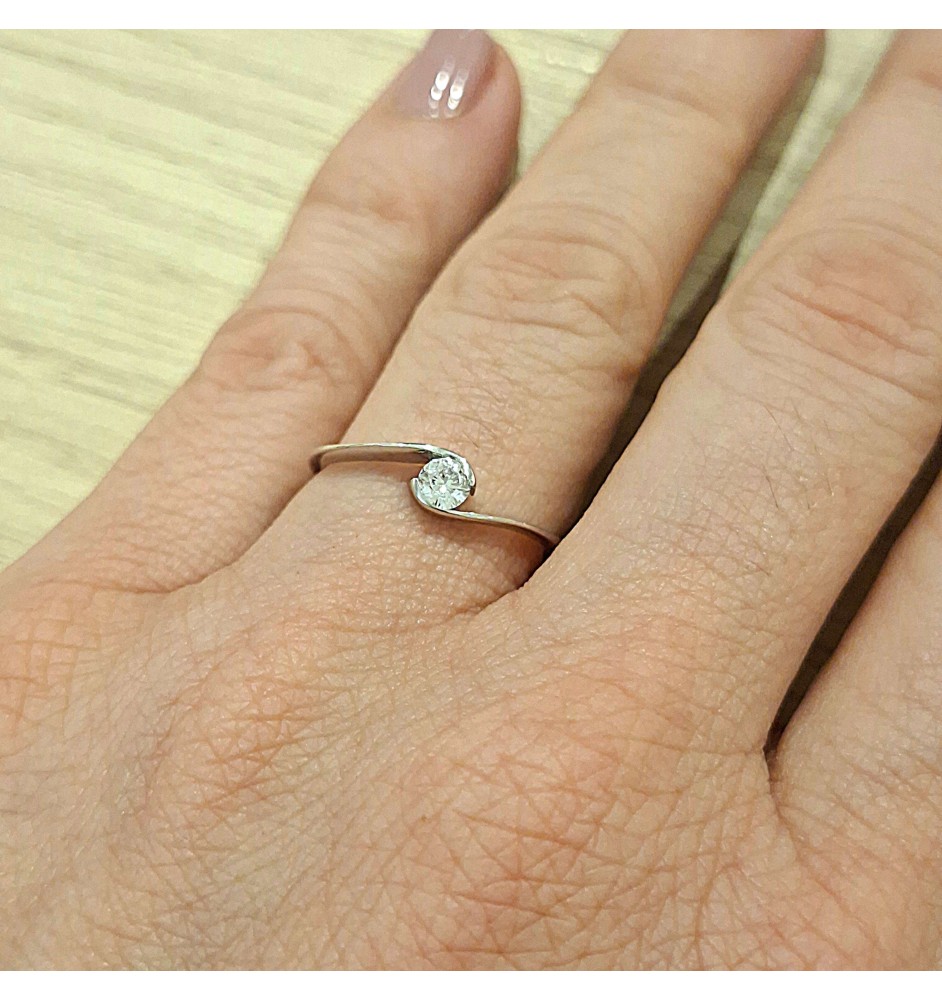 Anillo oro blanco 18kts circonita 9356/BZ