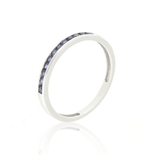 Anillo oro blanco 18kts circonitas azules 7337SBZ
