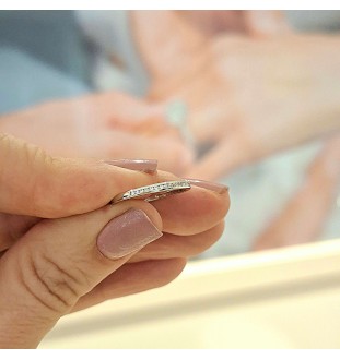 Anell or blanc 18kts circonites 7183sb