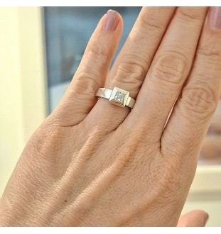 Anell or blanc 18kts circonita 4612/OB