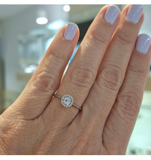 Anillo oro blanco 18kts...