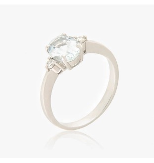 Anell or blanc 18kts aigüa...