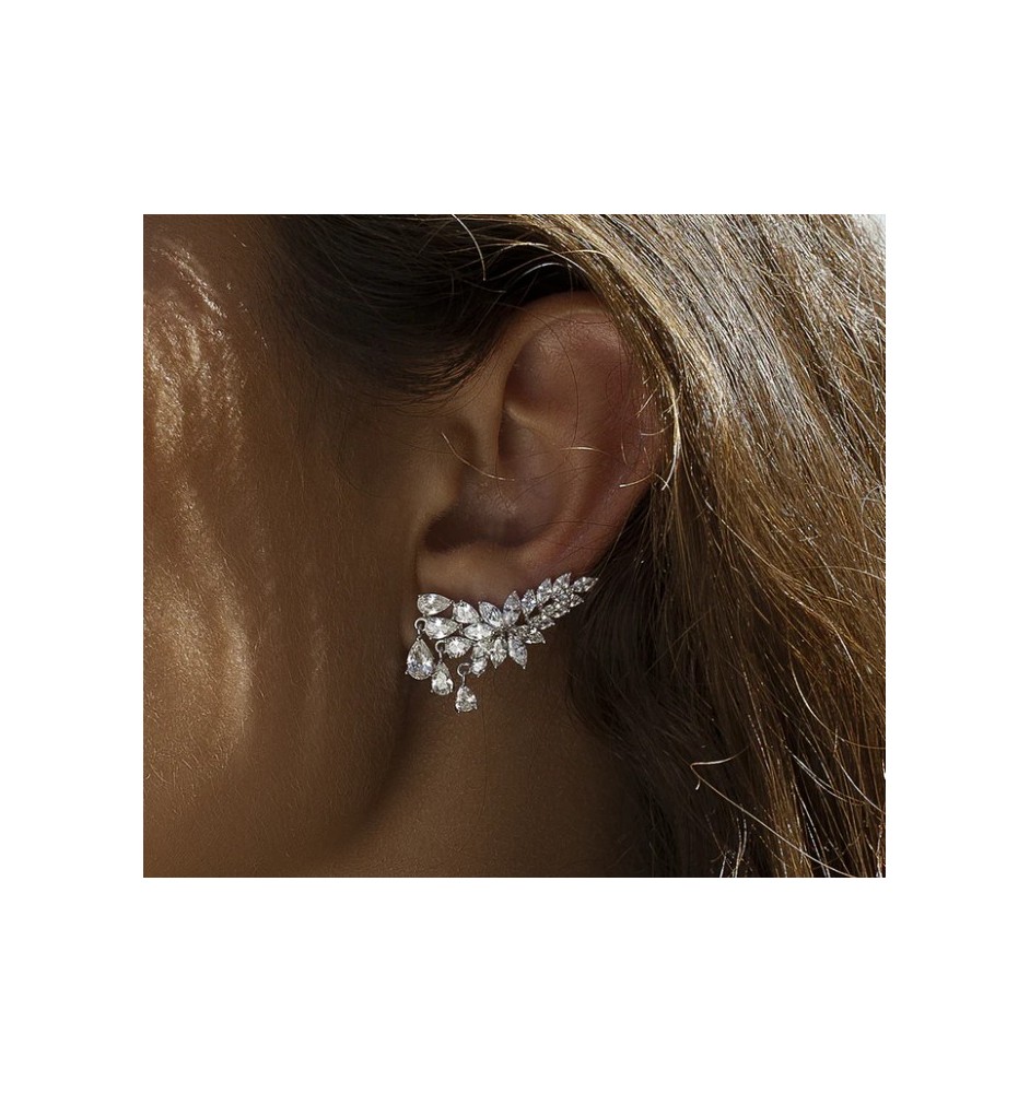 Pendientes trepadores plata de ley 19615PE