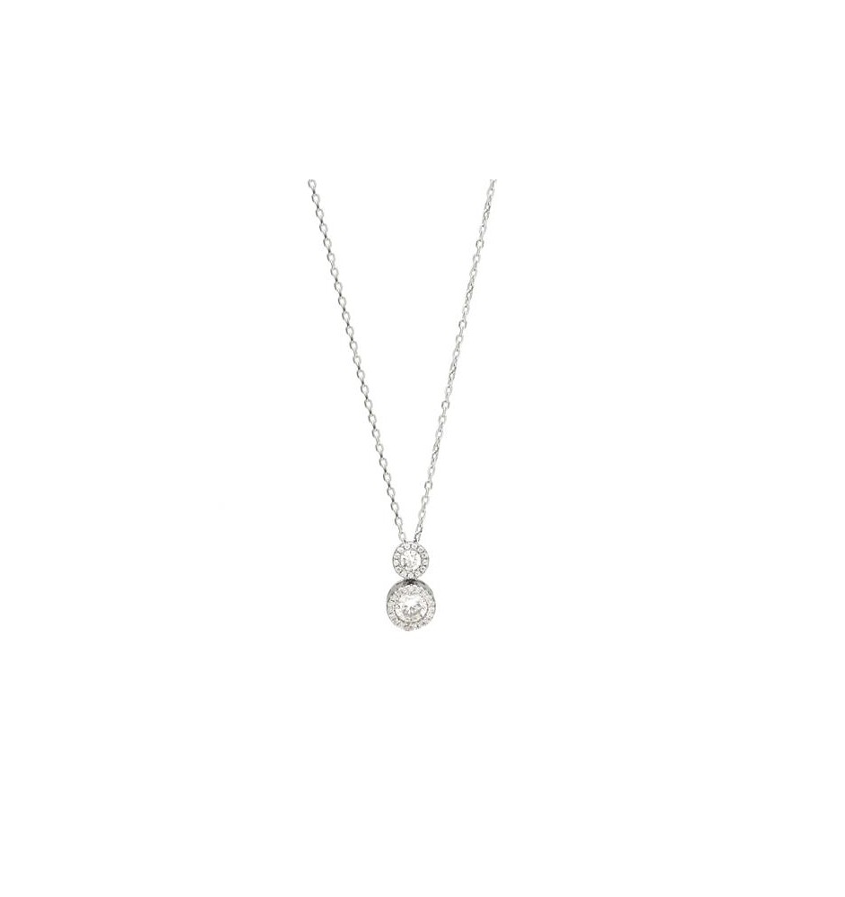 Collar en  plata de ley y circonitas 16564CL