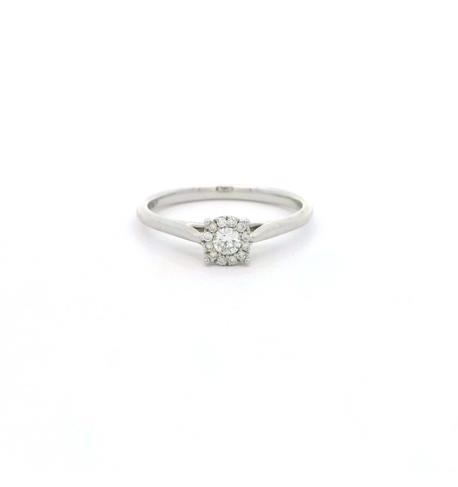 Anillo oro  blanco 18kts con diamantes 28710BB