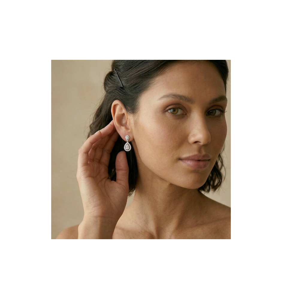 Pendientes  plata ley y circonitas 136A0676