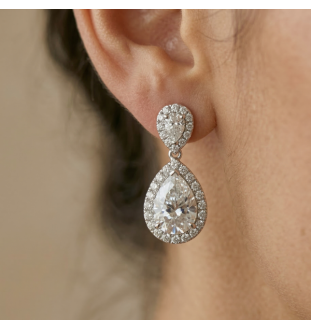 Pendientes  plata ley y circonitas 136A0676