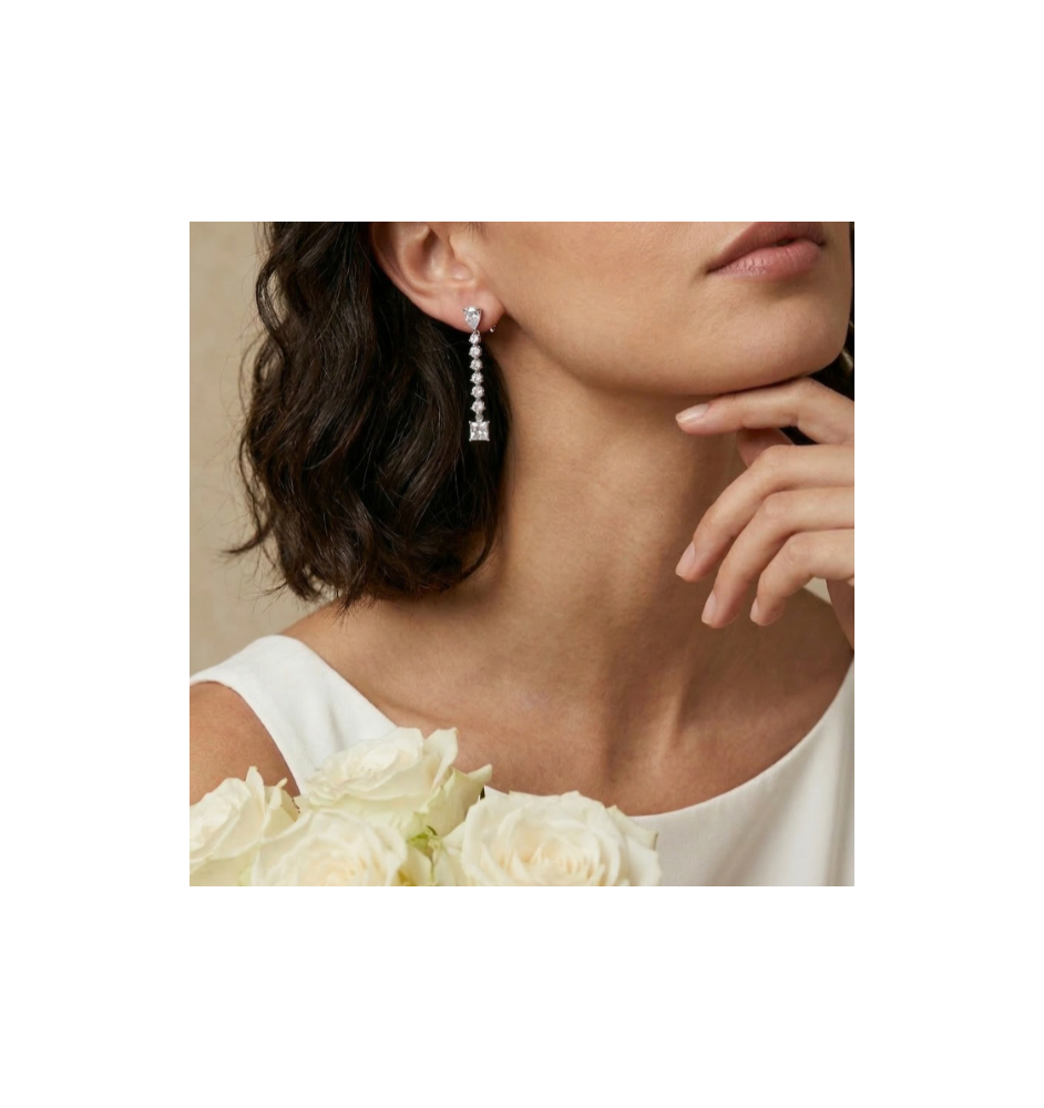 Pendientes  plata ley y circonitas 112A0290