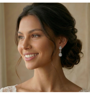 Pendientes  plata ley y...