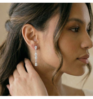 Pendientes  plata ley y...