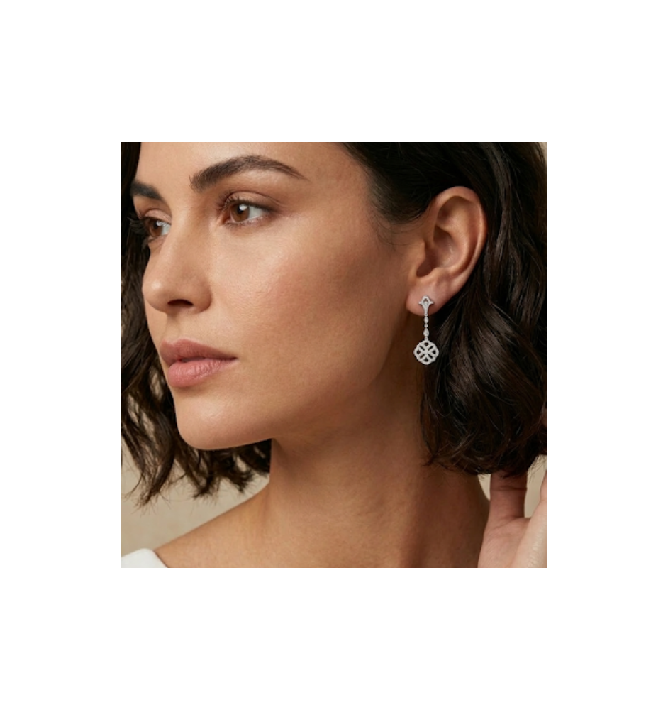 Arracades plata de llei i circonites Camaleoni WP145/LP