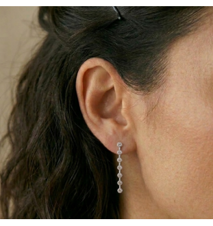 Pendientes plata ley con...