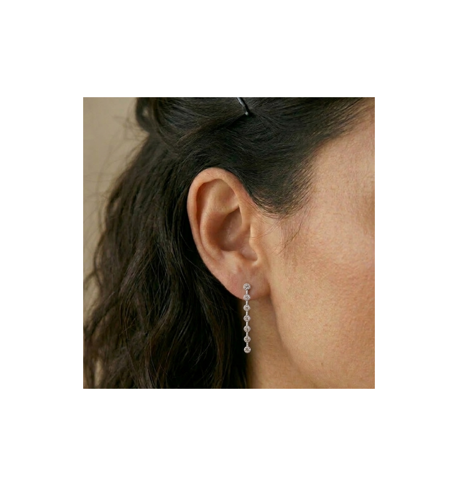 Pendientes plata ley con circonitas 5373PE