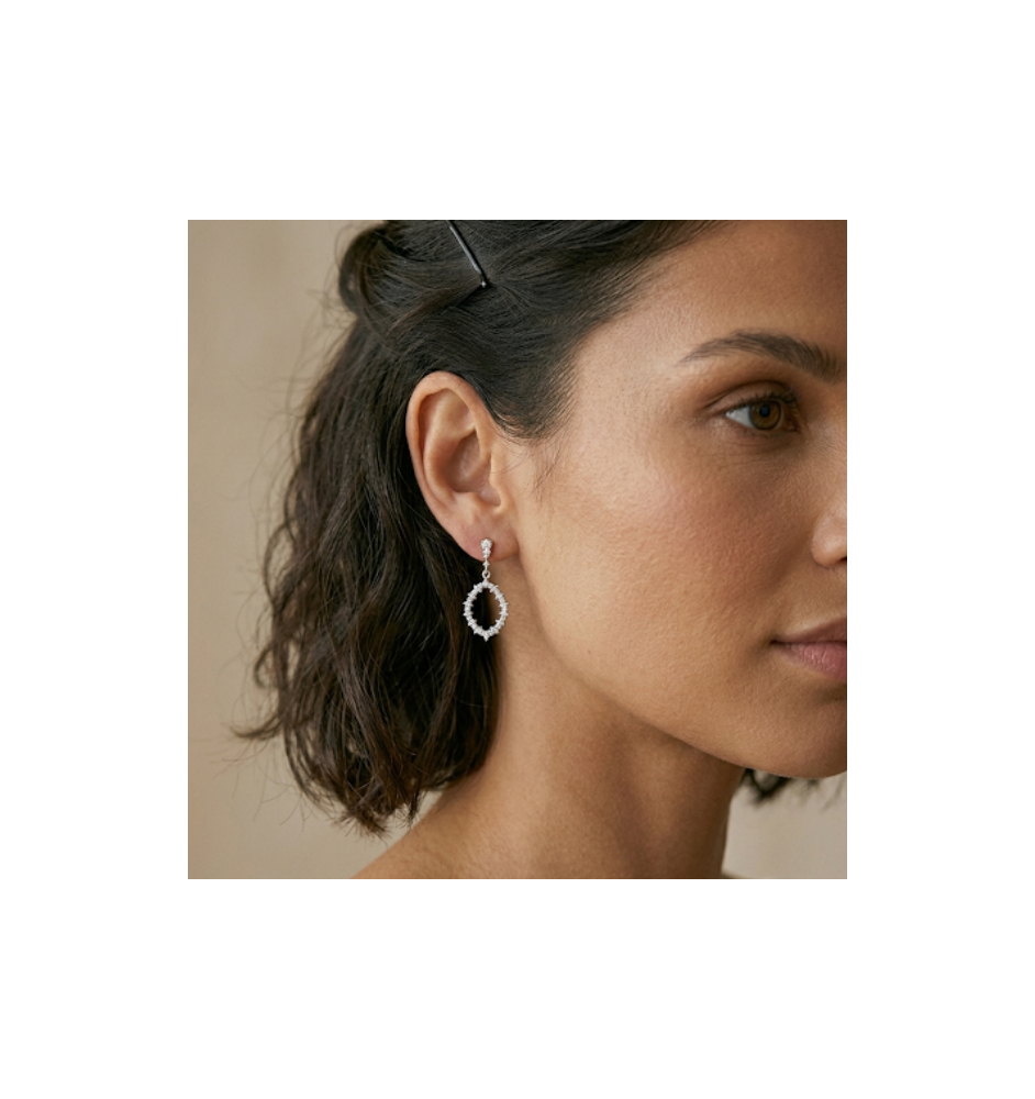 Pendientes  plata ley y circonitas Salvatore 112A0275