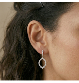 Pendientes  plata ley y circonitas Salvatore 112A0275