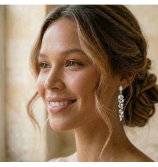 Arracades plata llei i circonites  15535PE