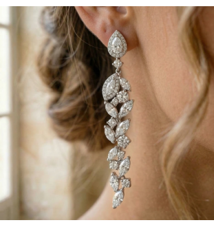 Pendientes  plata ley y...