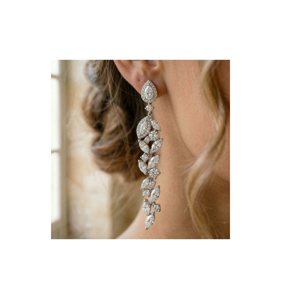 Arracades plata llei i circonites  15535PE