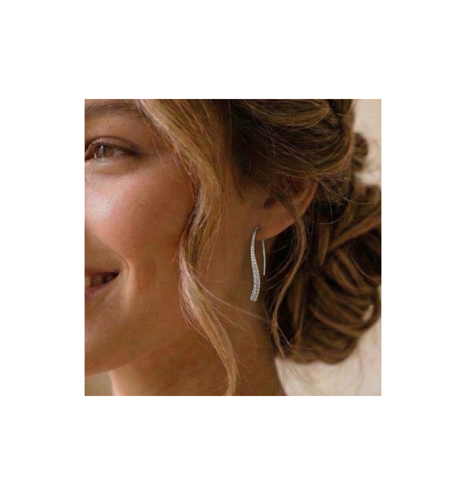 Pendientes  plata ley y circonitas 20005PE