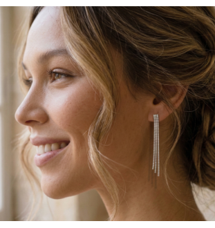 Pendientes en plata con circonitas 19526PE