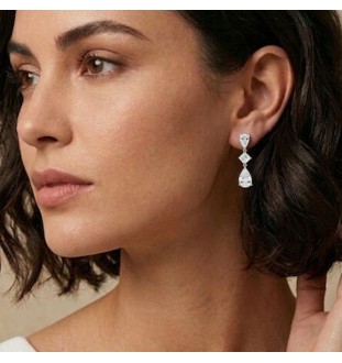 Pendientes plata de ley y circonitas Camaleoni wp067/lp