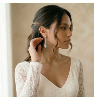 Pendientes  plata ley y...