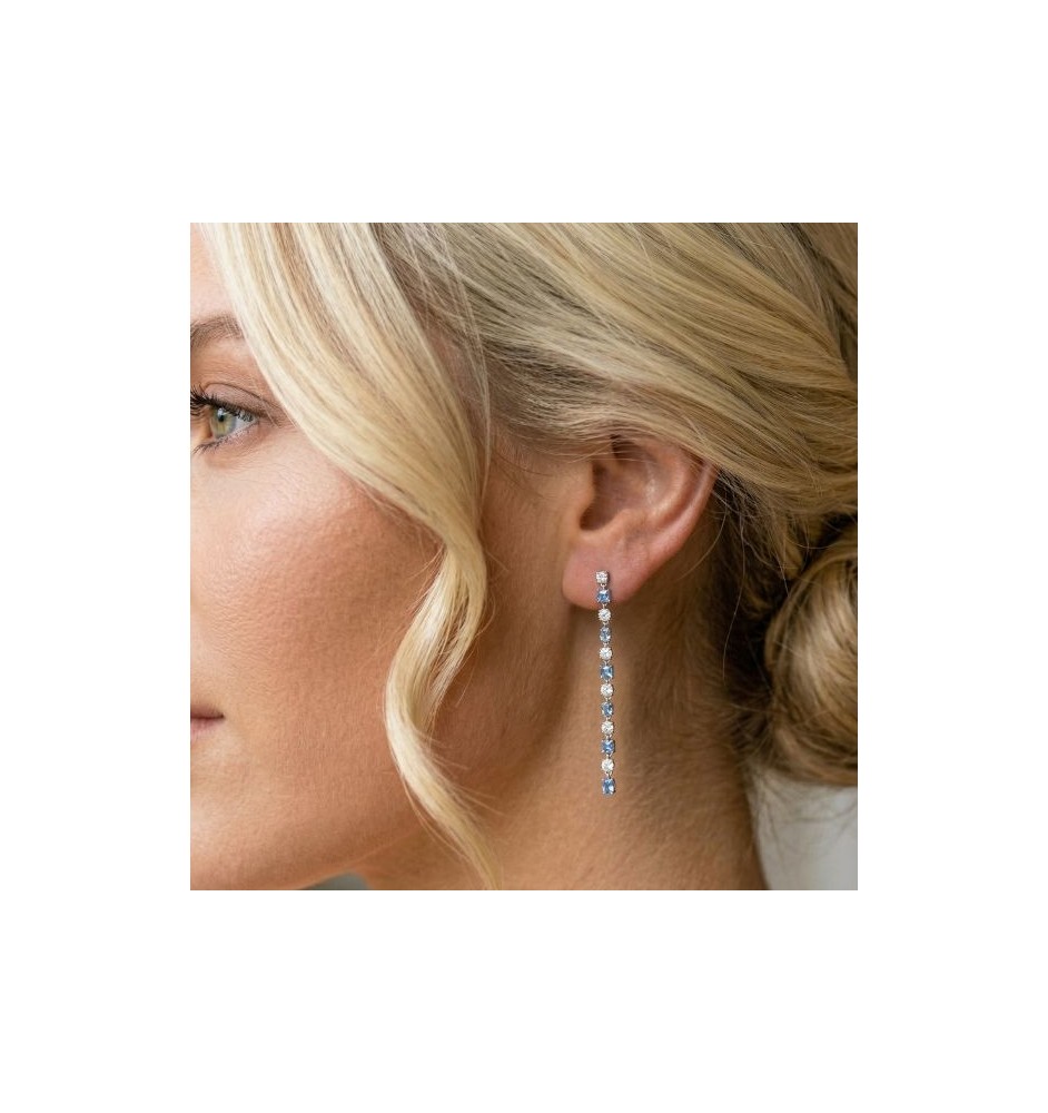 Pendientes plata ley con circonitas Salvatore 195A0115