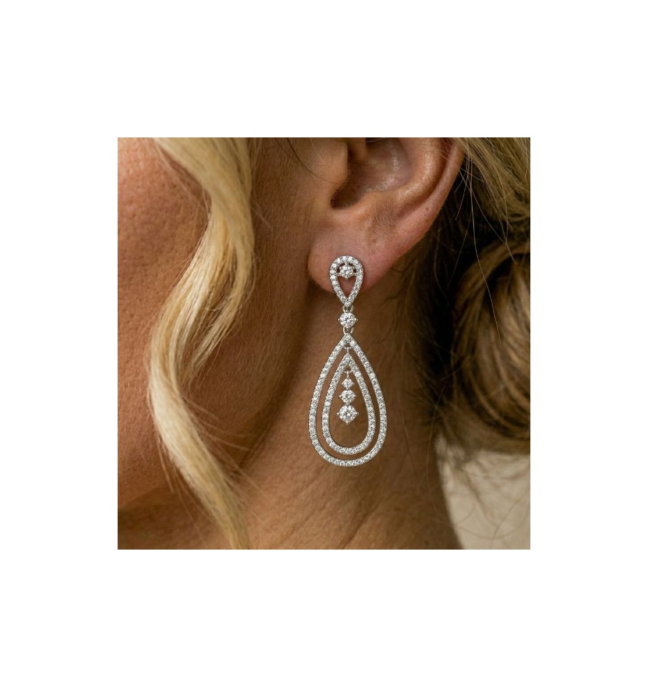 Arracades plata de llei i circonites Camaleoni wp038/lp
