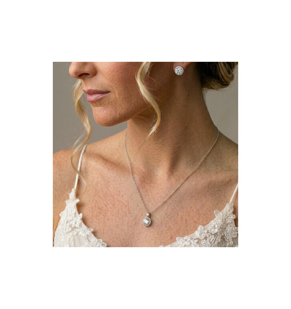 Collar plata ley con circonitas Salvatore 112C0116