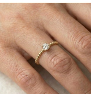 Anell de compromís or 18kts i diamants 0.25ct 90150