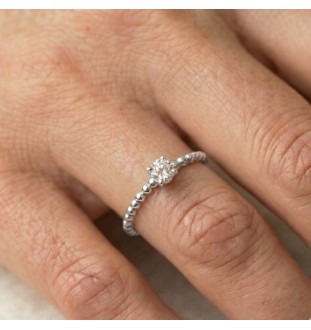 Anillo de compromiso oro 18kts y diamantes 0.25ct 90150