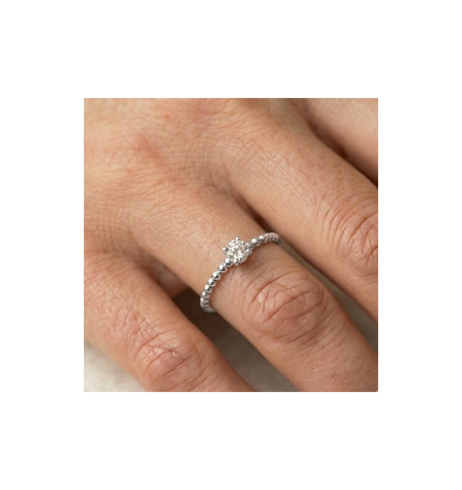 Anillo de compromiso oro 18kts y diamantes 0.25ct 90150