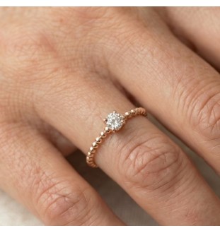 Anillo de compromiso oro 18kts y diamantes 0.25ct 90150