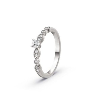 Anillo de compromiso oro 18kts y diamantes 0.20ct 90090