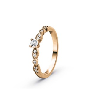 Anell de compromís or 18kts i diamants 0.20ct 90090