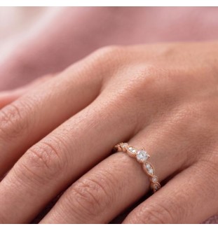 Anillo de compromiso oro 18kts y diamantes 0.20ct 90090