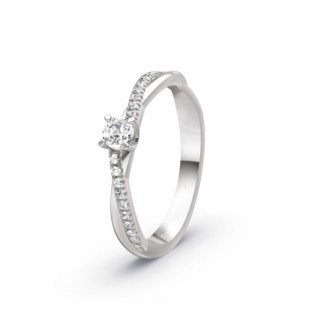 Anillo de compromiso oro 18kts y diamantes 0.24ct 90110