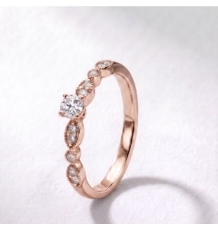 Anell de compromís or 18kts i diamants 0.20ct 90090