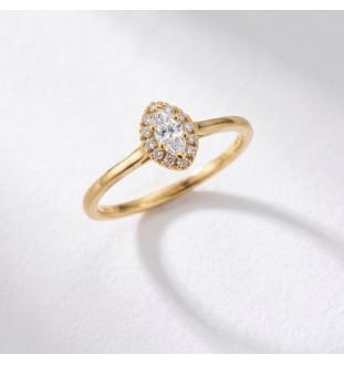 Anillo de compromiso oro 18kts y diamantes 0.37cts 90230