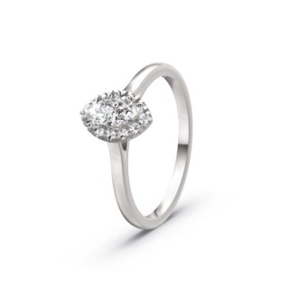 Anell de compromís or 18kts i diamants  0.37cts 90230