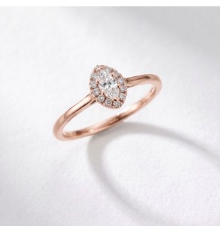 Anell de compromís or 18kts i diamants  0.37cts 90230