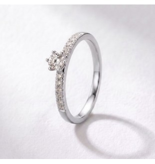 Anillo de compromiso oro 18kts y diamantes 0.27ct 90190