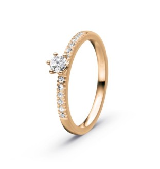 Anillo de compromiso oro 18kts y diamantes 0.27ct 90190