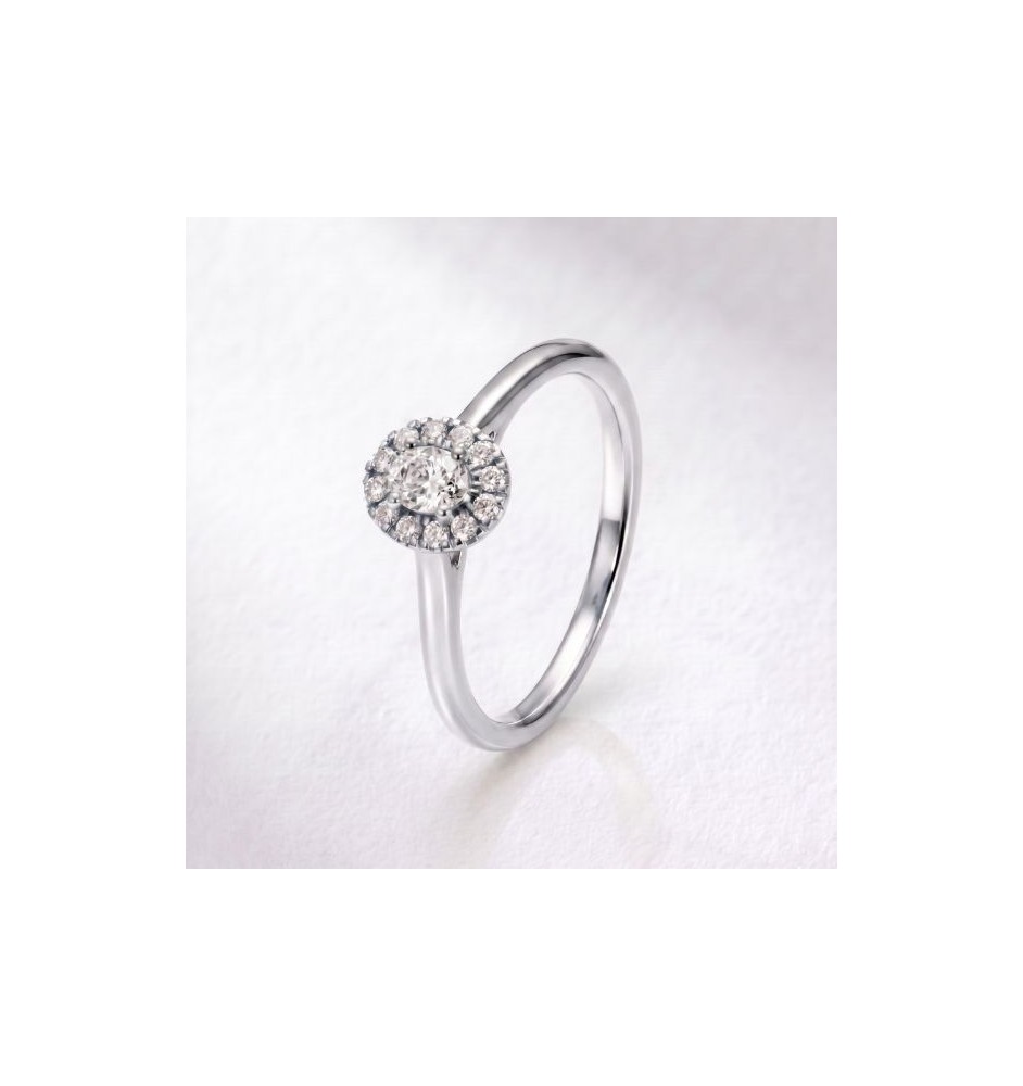 Anillo de compromiso oro 18kts y diamantes 0.32cts 90210